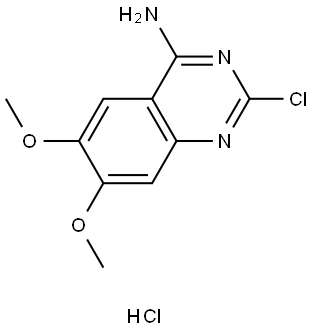 4-amino-2-chloro-6,7-dimethoxyquinazoline hydrochloride Structure