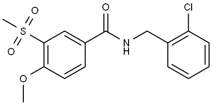 N-[(2-Chlorophenyl)methyl]-4-methoxy-3-(methylsulfonyl)benzamide Structure