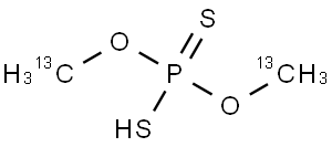 O,O-Dimethyl dithiophosphate-13C2, sodium salt in methanol Structure