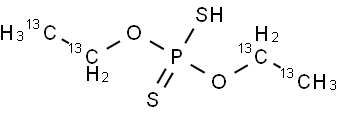 O,O-Diethyl dithiophosphate-13C4, sodium salt in methanol Structure