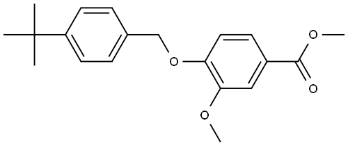 Methyl 4-[[4-(1,1-dimethylethyl)phenyl]methoxy]-3-methoxybenzoate Structure