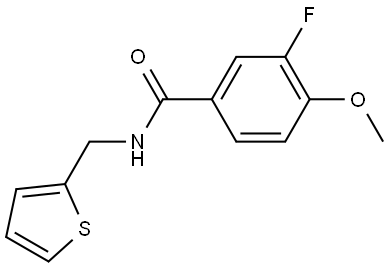 3-Fluoro-4-methoxy-N-(2-thienylmethyl)benzamide Structure