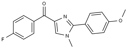 (4-fluorophenyl)(2-(4-methoxyphenyl)-1-methyl-1H-imidazol-4-yl)methanone 구조식 이미지