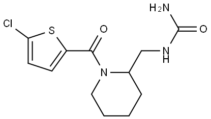 Urea, N-[[1-[(5-chloro-2-thienyl)carbonyl]-2-piperidinyl]methyl]- Structure