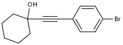 1-[2-(4-Bromophenyl)ethynyl]cyclohexanol Structure