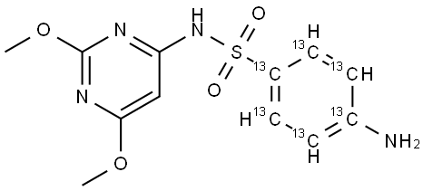 SulfadiMethoxine-13C6 Structure