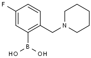 B-[5-Fluoro-2-(1-piperidinylmethyl)phenyl]boronic acid Structure