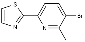 2-(5-bromo-6-methylpyridin-2-yl)thiazole Structure
