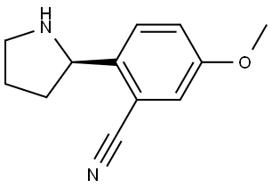 2-((2R)PYRROLIDIN-2-YL)-5-METHOXYBENZENECARBONITRILE Structure