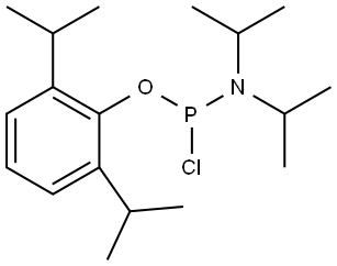 1-chloro-1-(2,6-diisopropylphenoxy)-N,N-diisopropylphosphinamine Structure