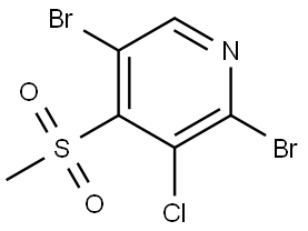 2,5-Dibromo-3-chloro-4-(methylsulfonyl)pyridine Structure