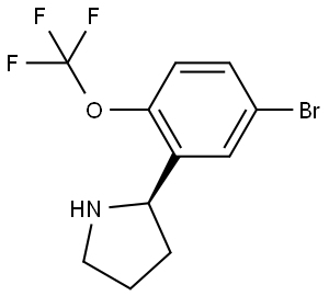 (2R)-2-[5-BROMO-2-(TRIFLUOROMETHOXY)PHENYL]PYRROLIDINE Structure