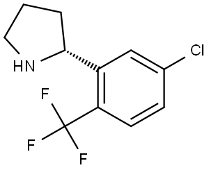 (2R)-2-[5-CHLORO-2-(TRIFLUOROMETHYL)PHENYL]PYRROLIDINE Structure