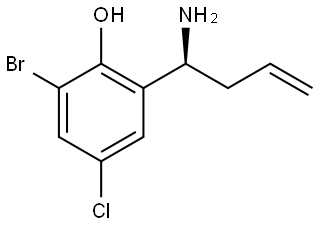 2-[(1S)-1-AMINOBUT-3-EN-1-YL]-6-BROMO-4-CHLOROPHENOL Structure