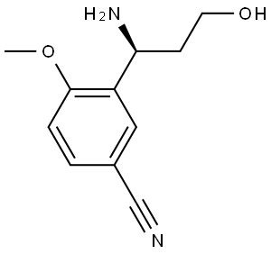 3-((1S)-1-AMINO-3-HYDROXYPROPYL)-4-METHOXYBENZENECARBONITRILE 구조식 이미지