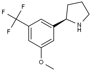 (2R)-2-[3-METHOXY-5-(TRIFLUOROMETHYL)PHENYL]PYRROLIDINE Structure