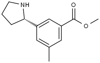 methyl 3-methyl-5-[(2S)-pyrrolidin-2-yl]benzoate Structure