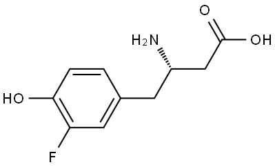 (S)-3-amino-4-(3-fluoro-4-hydroxyphenyl)butanoic acid Structure