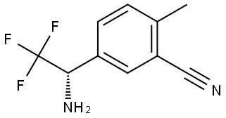 5-((1S)-1-AMINO-2,2,2-TRIFLUOROETHYL)-2-METHYLBENZENECARBONITRILE Structure