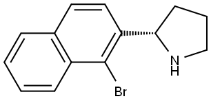 (2S)-2-(1-BROMONAPHTHALEN-2-YL)PYRROLIDINE 구조식 이미지