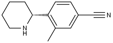 (R)-3-methyl-4-(piperidin-2-yl)benzonitrile Structure