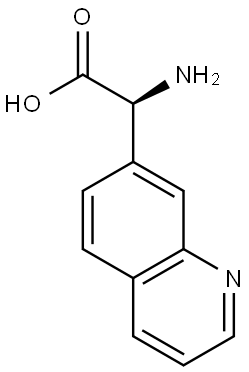 (2S)-2-amino-2-(quinolin-7-yl)acetic acid 구조식 이미지