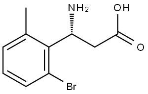 (3R)-3-amino-3-(2-bromo-6-methylphenyl)propanoic acid Structure