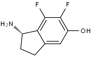 (1S)-1-amino-6,7-difluoro-2,3-dihydro-1H-inden-5-ol Structure