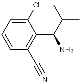 2-[(1R)-1-AMINO-2-METHYLPROPYL]-3-CHLOROBENZONITRILE Structure