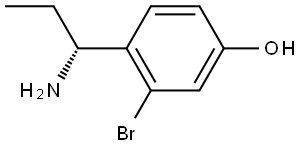 4-[(1R)-1-AMINOPROPYL]-3-BROMOPHENOL Structure