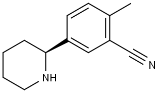 (S)-2-methyl-5-(piperidin-2-yl)benzonitrile Structure