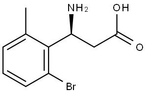 (3S)-3-amino-3-(2-bromo-6-methylphenyl)propanoic acid Structure