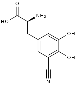 (2S)-2-amino-3-(3-cyano-4,5-dihydroxyphenyl)propanoic acid Structure