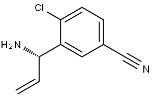 3-((1S)-1-AMINOPROP-2-ENYL)-4-CHLOROBENZENECARBONITRILE Structure