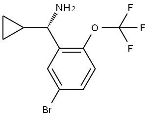 (S)-[5-BROMO-2-(TRIFLUOROMETHOXY)PHENYL](CYCLOPROPYL)METHANAMINE Structure