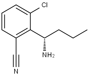 2-[(1S)-1-AMINOBUTYL]-3-CHLOROBENZONITRILE Structure