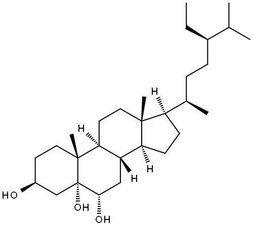 Stigmastane-3,5,6-triol, (3β,5α,6α)- Structure