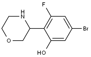 5-bromo-3-fluoro-2-(morpholin-3-yl)phenol Structure