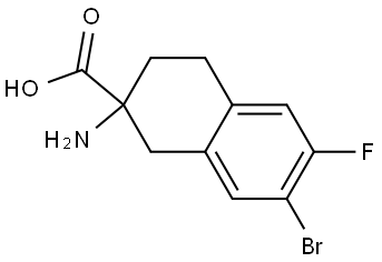 2-Amino-7-bromo-6-fluoro-1,2,3,4-tetrahydro-2-naphthalenecarboxylic acid Structure