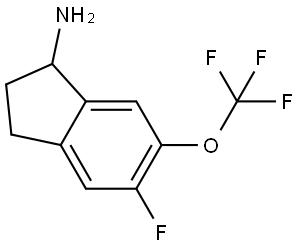 5-FLUORO-6-(TRIFLUOROMETHOXY)-2,3-DIHYDRO-1H-INDEN-1-AMINE Structure