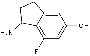 1-amino-7-fluoro-2,3-dihydro-1H-inden-5-ol Structure