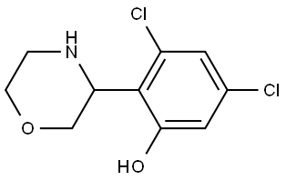 3,5-dichloro-2-(morpholin-3-yl)phenol Structure