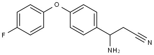 β-Amino-4-(4-fluorophenoxy)benzenepropanenitrile 구조식 이미지