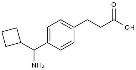 3-{4-[amino(cyclobutyl)methyl]phenyl}propanoic acid Structure