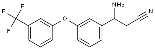 β-Amino-3-[3-(trifluoromethyl)phenoxy]benzenepropanenitrile Structure