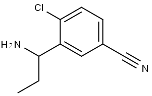 3-(1-AMINOPROPYL)-4-CHLOROBENZONITRILE Structure