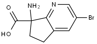 7-Amino-3-bromo-6,7-dihydro-5H-cyclopenta[b]pyridine-7-carboxylic acid Structure