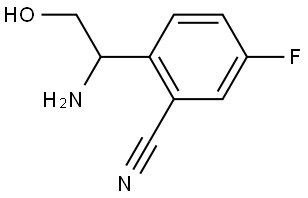 2-(1-AMINO-2-HYDROXYETHYL)-5-FLUOROBENZONITRILE Structure