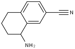 8-AMINO-5,6,7,8-TETRAHYDRONAPHTHALENE-2-CARBONITRILE 구조식 이미지