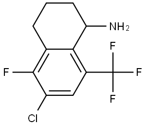 6-CHLORO-5-FLUORO-8-(TRIFLUOROMETHYL)-1,2,3,4-TETRAHYDRONAPHTHALEN-1-AMINE 구조식 이미지